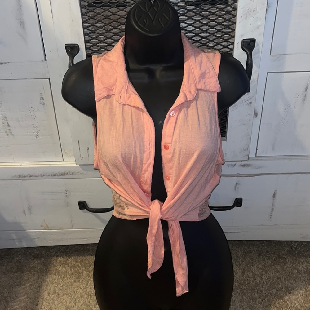 Button Up Crop Top